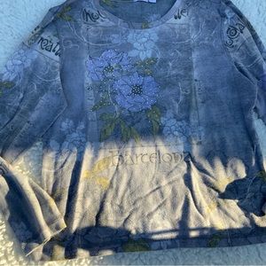 Y2k top xl super cute Barcelona embellished 2000s fairy core